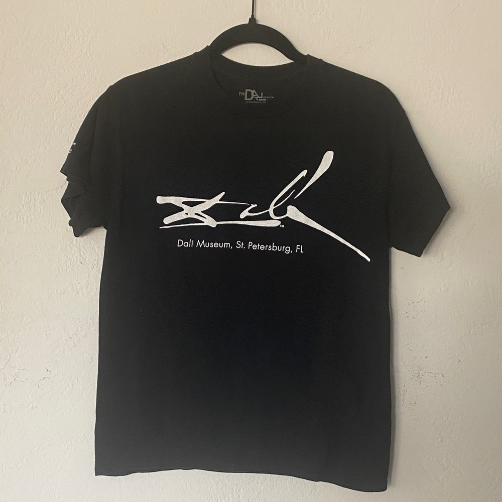 Salvador Dali Black Signature T-Shirt from The Dali Museum